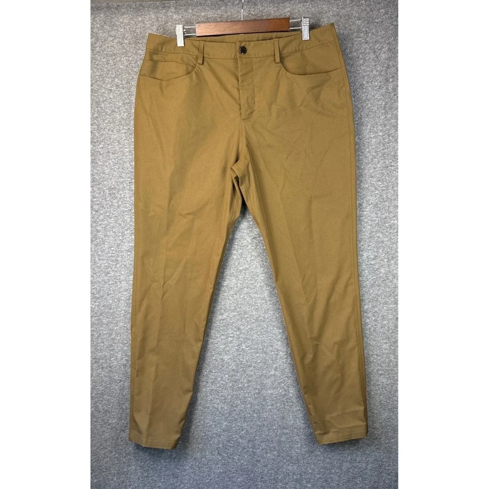 Lululemon ABC Bonded‎ Twill Pant Slim Mens 35x31 Khaki Technical Chino LM5AN2S
